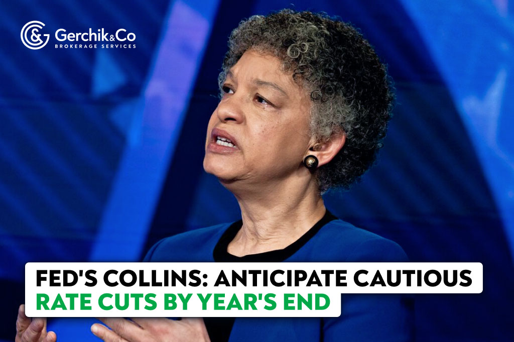 Fed's Collins: Anticipate Cautious Rate Cuts by Year's End